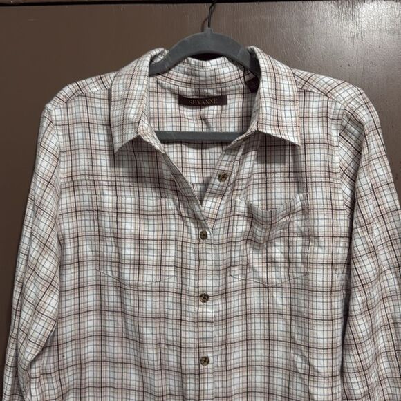 Shyanne Womens Men Plaid Button-Up Shirt Size S - Picture 3 of 5
